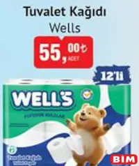 WELLS TUVALET KAĞIDI 12'Lİ
